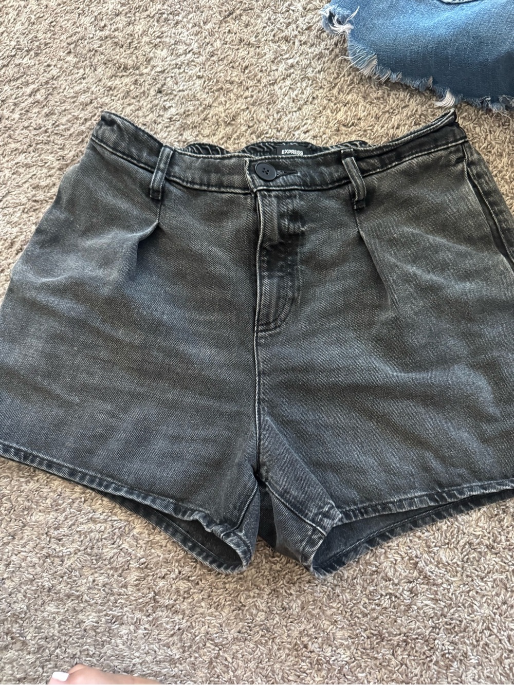 Express super High-Rise Black Denim Women's Shorts